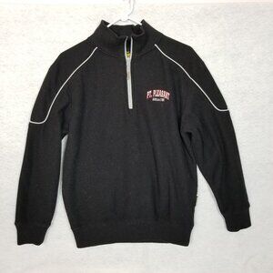 PT PLEASANT BEACH Renegade Club Fleece Qtr Zip L/S Jacket Black Size S ~ 4482